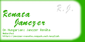 renata janczer business card