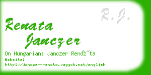 renata janczer business card